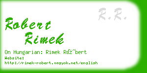 robert rimek business card